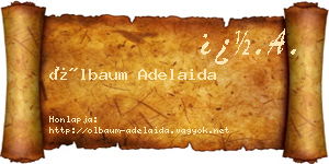 Ölbaum Adelaida névjegykártya